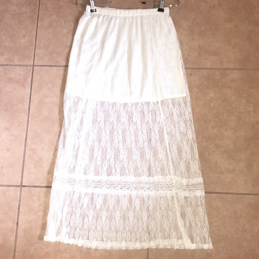Sheer mini skirt